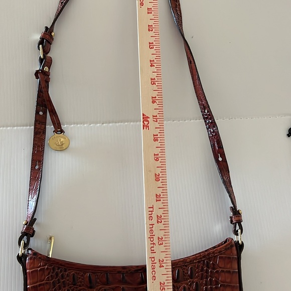 NWT Brahmin Jody Pecan Melbourne Croc-Embossed Leather Crossbody - Picture 16 of 16